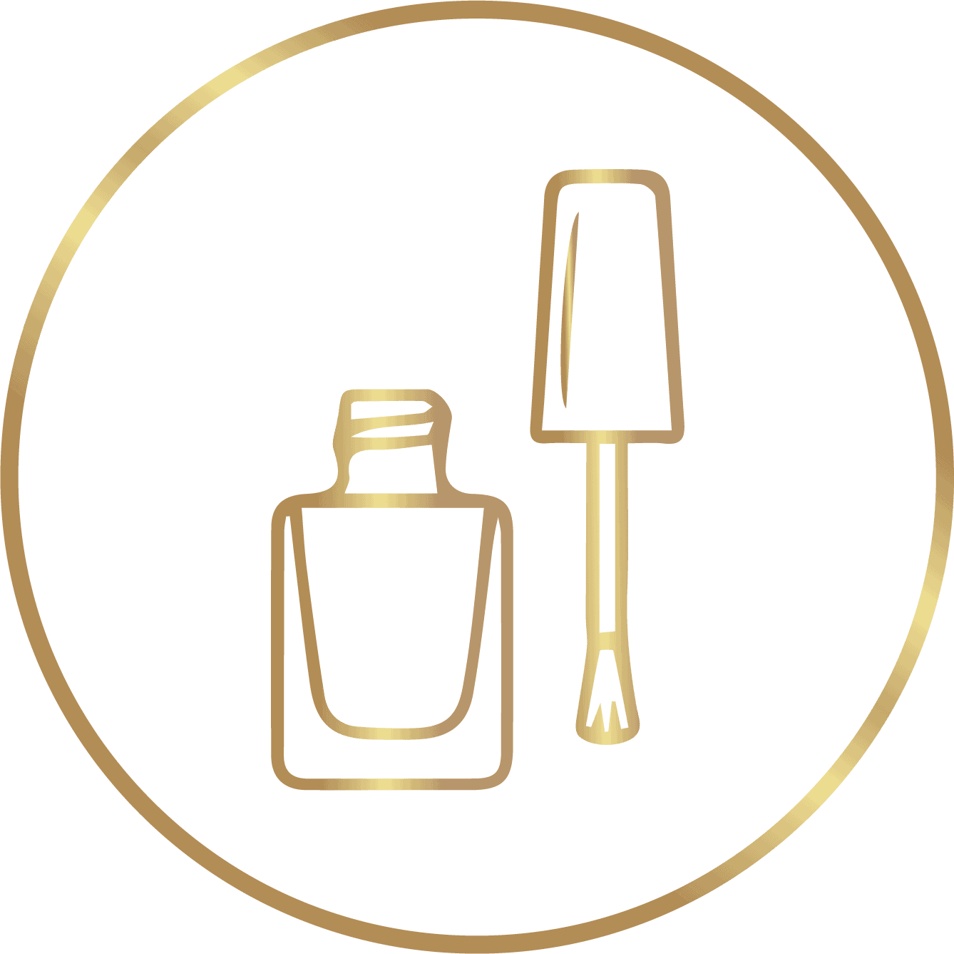 Polished nails with nail polish and manicure tools at Zen Nail Lounge Upland.